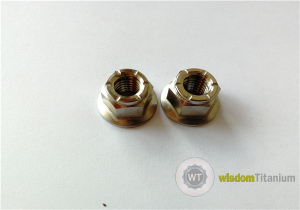 Titanium Hex Flange All Metal Lock Nuts M10