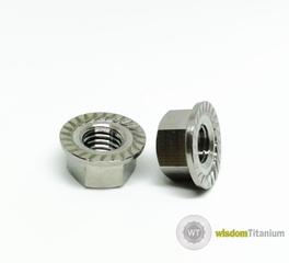 Titanium Hex Nut with Serrated Flange