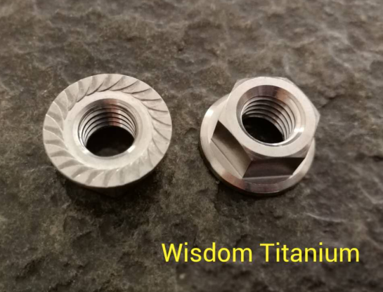 wisdom titanium serrated flange nut
